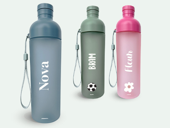 Mnsruu Cartoon giraffe familie sport waterflessen, BPA vrije