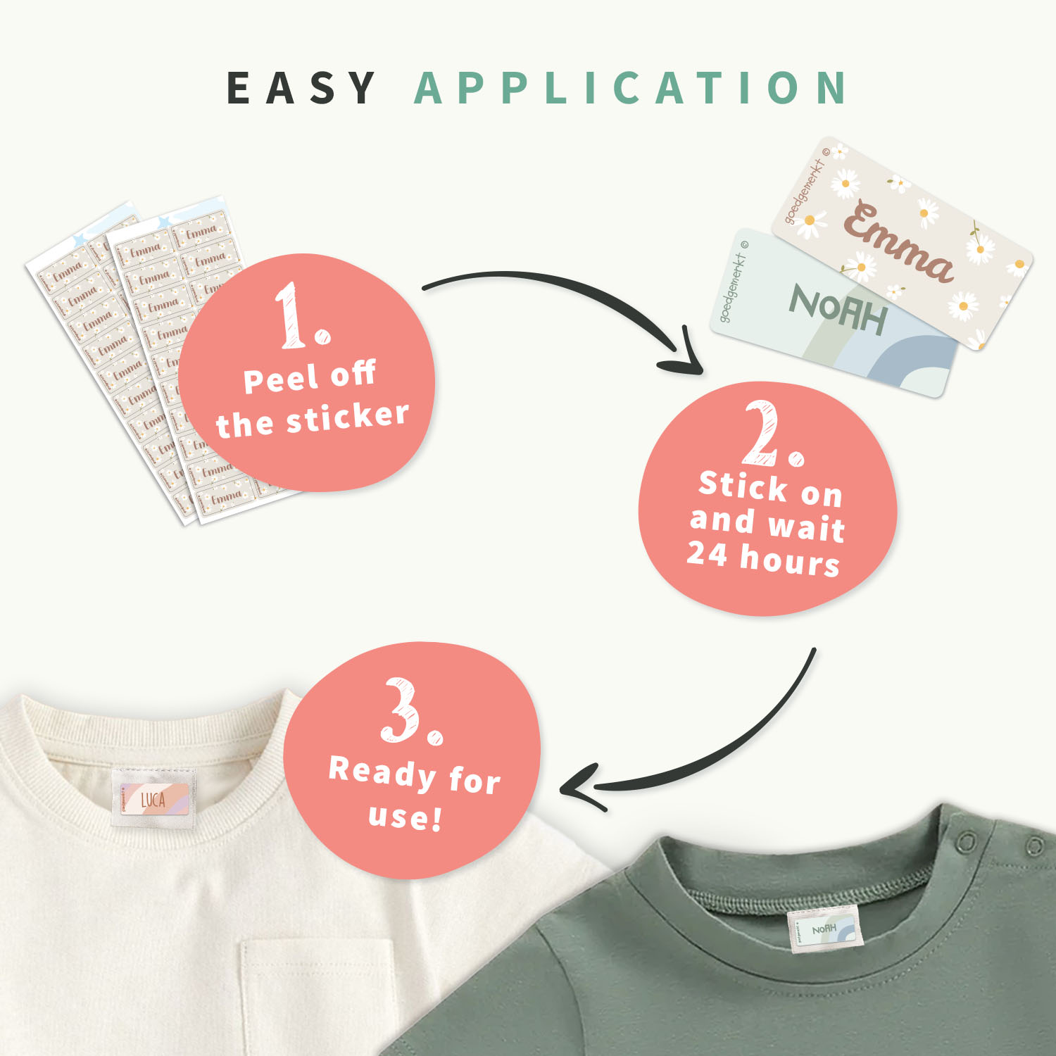 Design Clothingstickers with print – Easy2name | Easy2Name