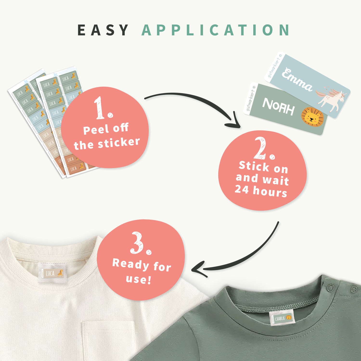Clothes Stickers | The best Kids Clothing Labels | Easy2Name