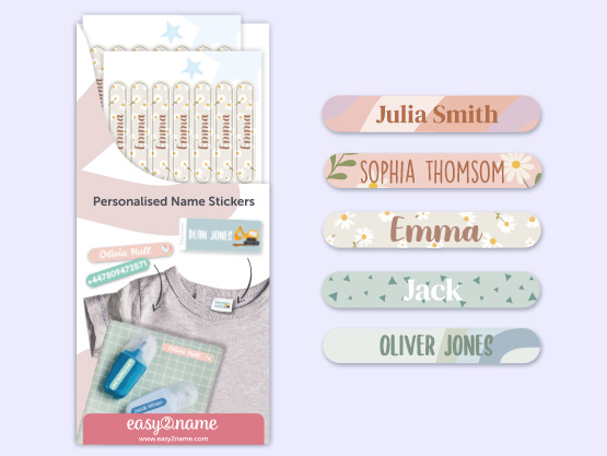 Mini Design Name Stickers: personalised | Easy2Name