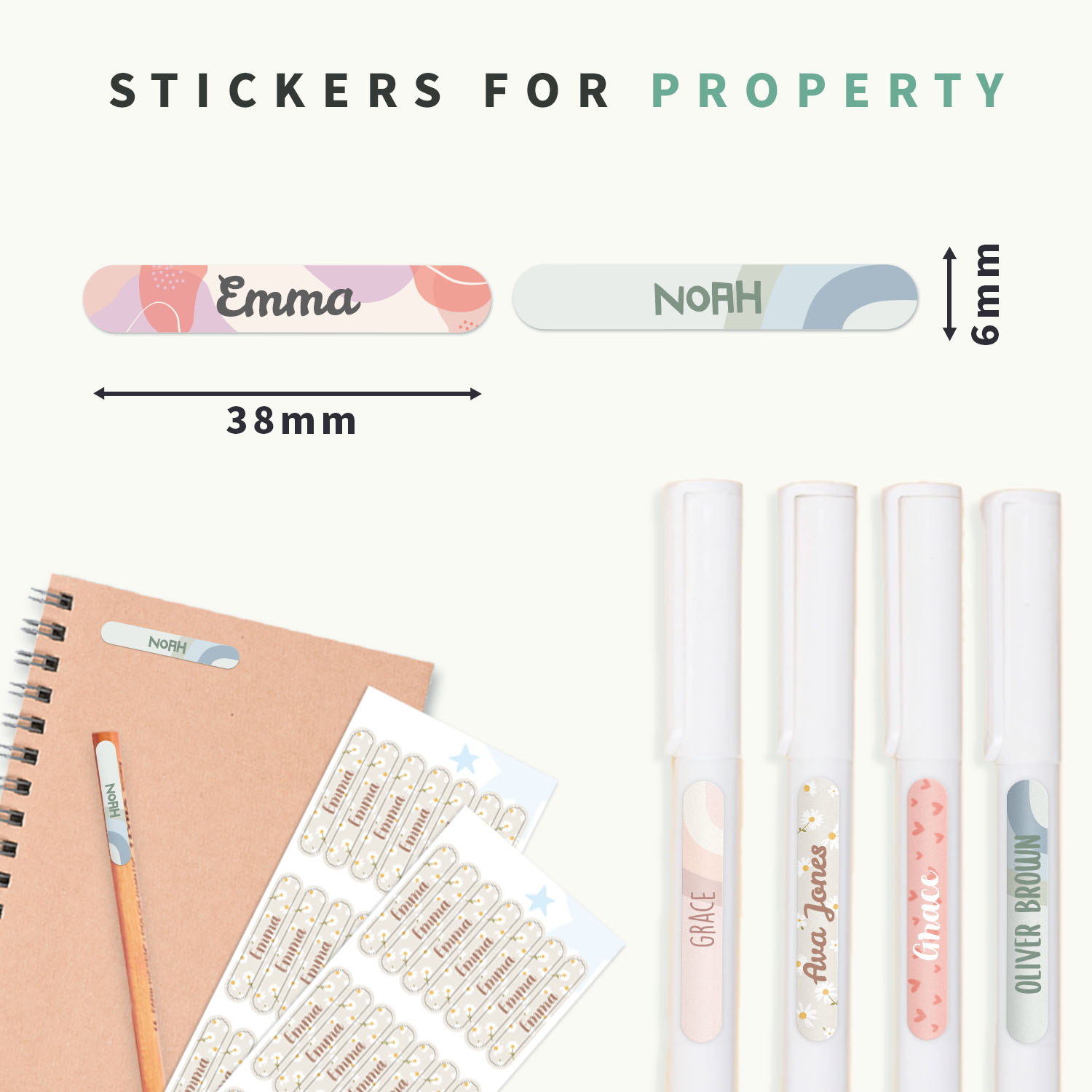 Design Nape Sticker Mini Design Name Stickers: personalised | Easy2Name