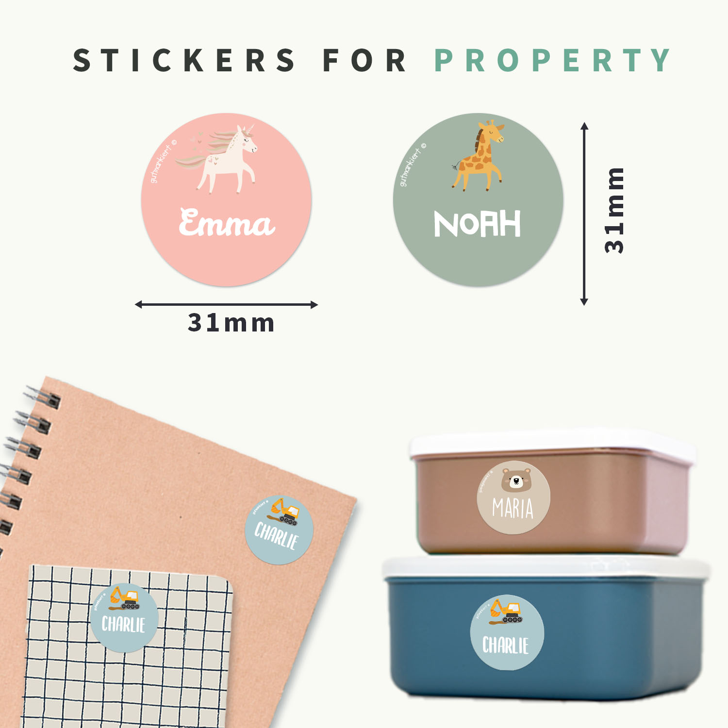 Round Uk Sticker Personalised Round Stickers | Fast UK Dispatch | Easy2Name