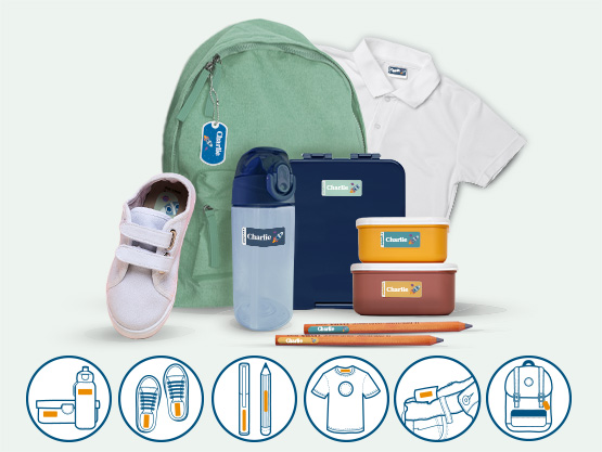GRAVURZEILE Etichette Scolastiche Trattore Personalizzate – 100 Adesivi 3 Misure – Regalo Inizio Scuola