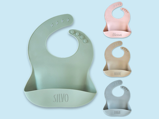 PERSONALIZZA Bavaglino in silicone BEIGE