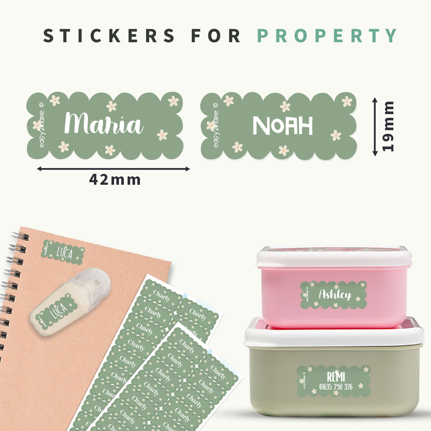 Design Nape Sticker Wave Design Name Stickers with trendy prints | Easy2Name